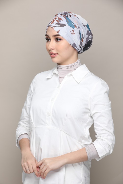 Vera Sky-Cap Shawl-Printed Smooth Chiffon