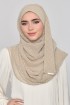 Latte Cream - Plain Mosaic Butti Chiffon (CLASSIC)