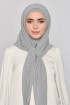 Stone Gray - Plain Mosaic Butti Chiffon (NEW STYLE)