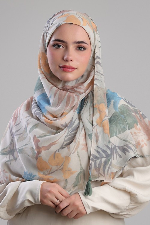 Pastel Wildlife - Printed Plus Crinkled Chiffon