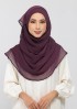 Aubergine - Plain Crinkled Chiffon