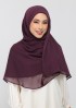 Aubergine - Plain Crinkled Chiffon