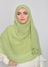 Apple Green-Plain Mosaic Butti Chiffon