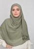 Army Green-Plain Mosaic Butti Chiffon