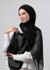 Jet Black-Plain Crinkled Chiffon