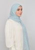 Cloud Blue-Plain Mosaic Butti Chiffon (NEW STYLE)