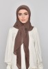 Chocolate-Plain Mosaic Butti Chiffon (NEW STYLE)