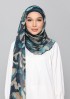 Emerald Camouflage-Printed Plus Crinkled Chiffon