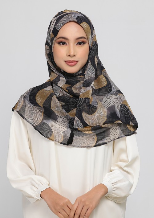 Hilal-Printed Plus Crinkled Chiffon