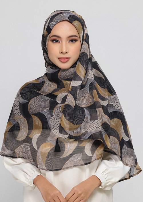 Hilal-Printed Plus Crinkled Chiffon