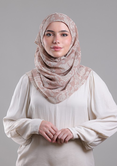 Lyyam Elulu-Printed Plus Crinkled Chiffon