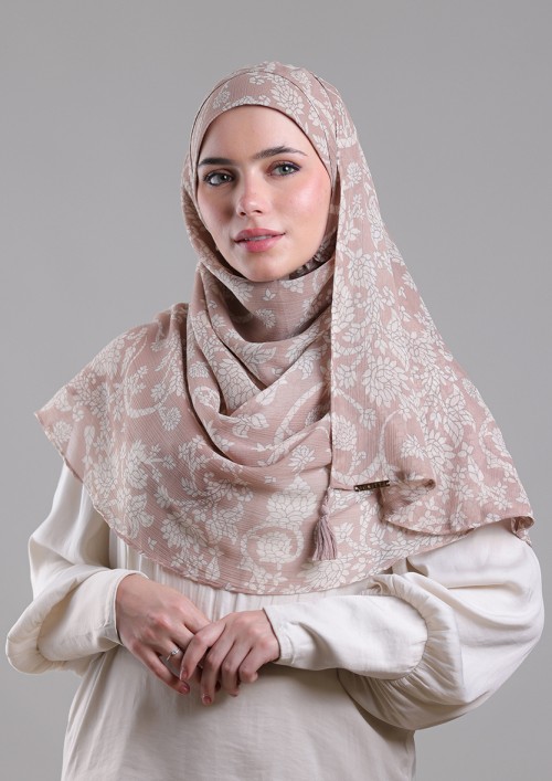 Lyyam Elulu-Printed Plus Crinkled Chiffon