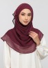 Maroon - Plain Crinkled Chiffon