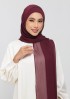 Maroon - Plain Crinkled Chiffon