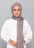 Monogram Taupe-Printed Plus Crinkled Chiffon