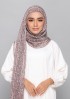 Monogram Taupe-Printed Plus Crinkled Chiffon