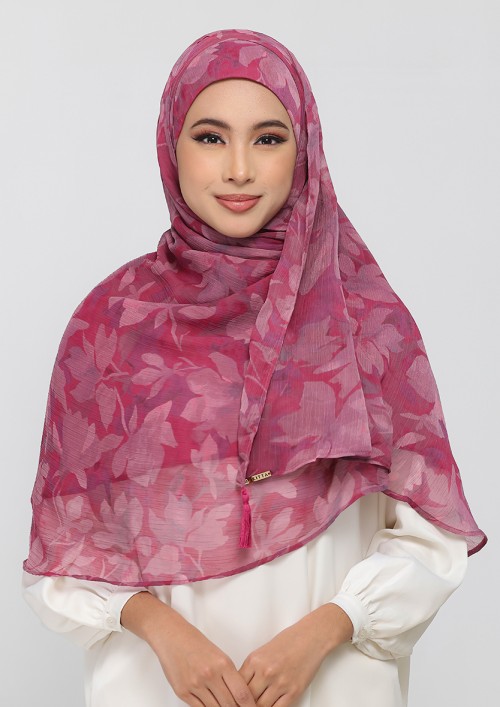 Murjan-Printed Plus Crinkled Chiffon