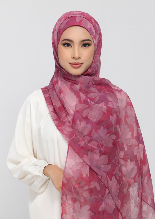 Murjan-Printed Plus Crinkled Chiffon