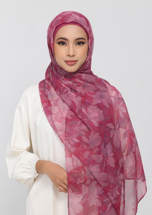 Murjan-Printed Plus Crinkled Chiffon