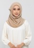 Neutral Beige - Plain With Crystals Crinkled Chiffon