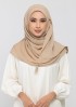 Neutral Beige - Plain With Crystals Crinkled Chiffon