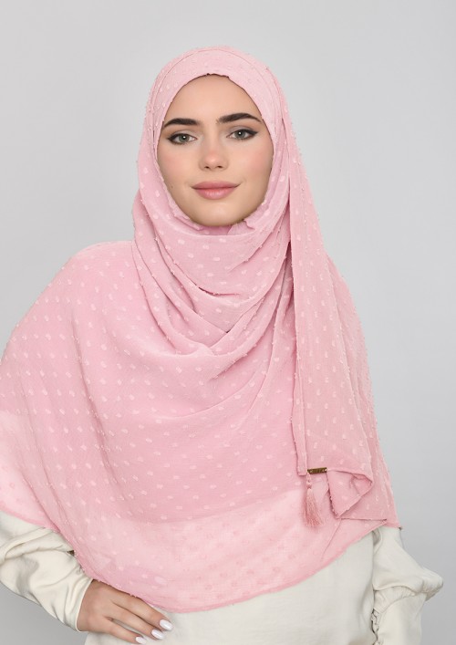 Pink Sand-Plain Mosaic Chiffon