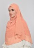 Salmon Pink-Plain Mosaic Butti Chiffon