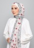 White Poppy of Palestine-Printed Plus Crinkled Chiffon